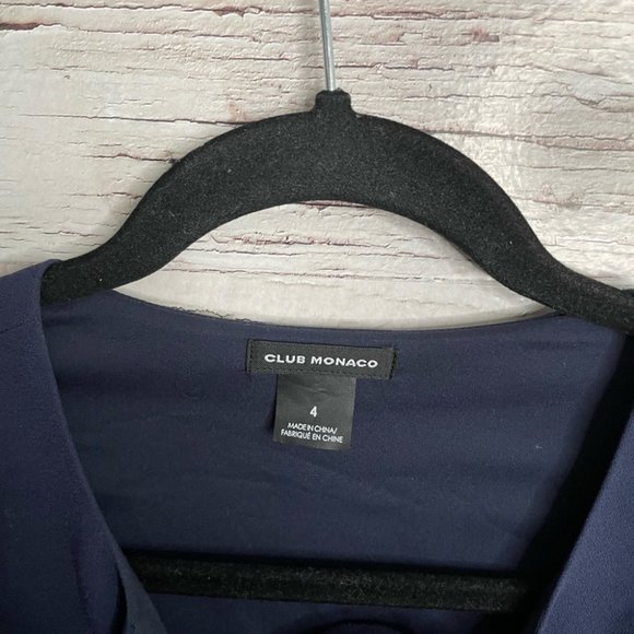 Club Monaco blue tee shirt dress lace up size 4 - Picture 8 of 10